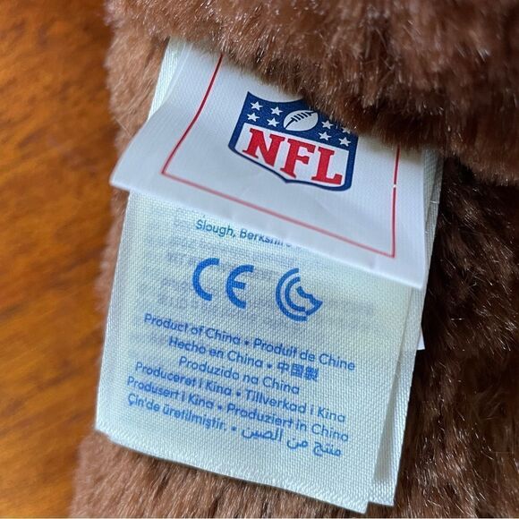 NWT Build A Bear NFL New York Giants Plush Bear Brown Red Blue - Picture 7 of 14